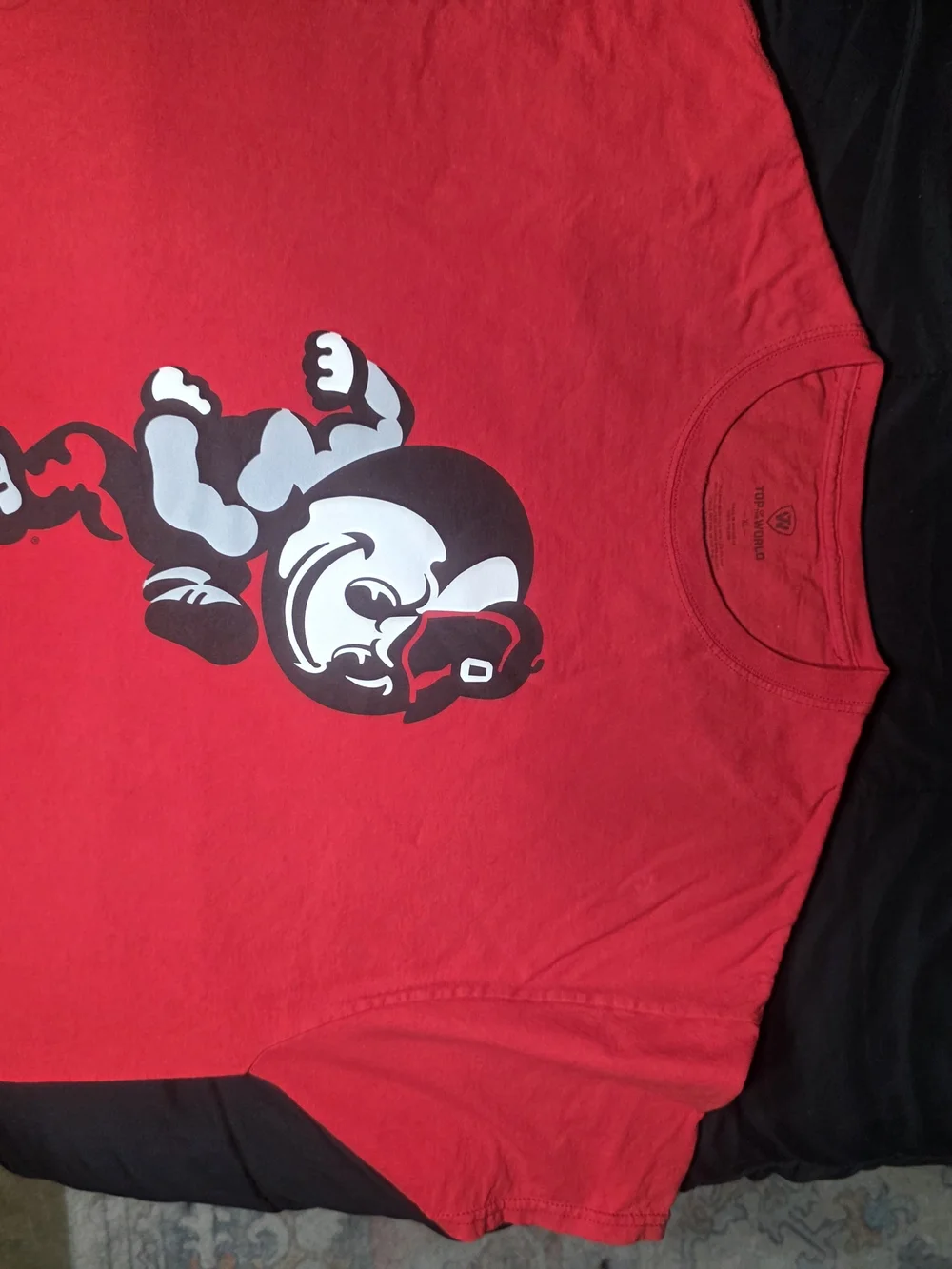 Top of the World Red Short Sleeve Tee Ohio State Buckeye Brutus Mascot